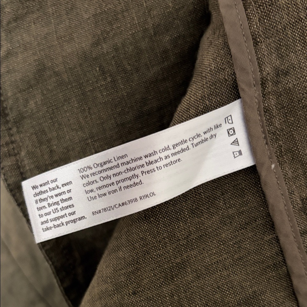 Linen Olive Green Blazer jacket - Picture 3 of 4